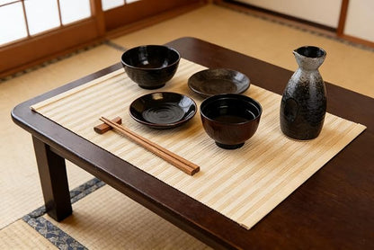 Dining Table Placemat, Heat-Resistant Place Mat Stain Resistant Anti-Skid Washable Bamboo Table Mat Placemat Kitchen Table mat… (Original Color)