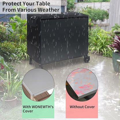 Outdoor Prep Table Cover,40 Inch Waterproof Table Cover for Unitity Cart BBQ Grill Cart,Outdoor Patio Food Cover for Small Table Worktable Metal Table(40"L*24"W*32“H,Black)