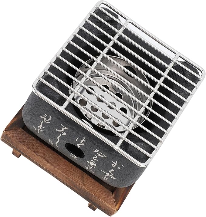Hibachi Grill, Portable Charcoal Grill, Fast Heating Mini Grill Outdoor Japanese Mini Bbq Grill for Hiking (16.5x14.5cm / 6.5x5.7in)