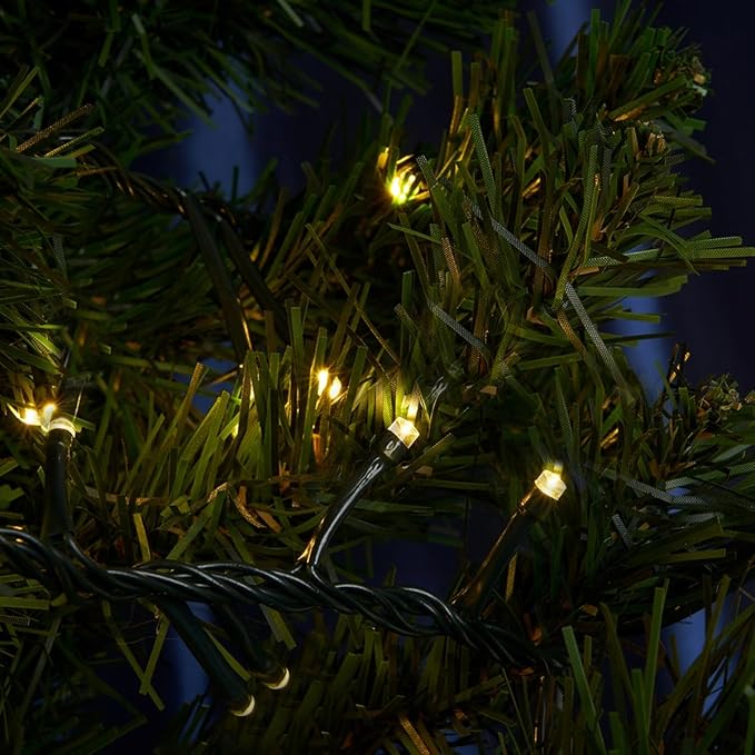 kemooie 500 LED Christmas Lights, 164FT 8 Lighting Mode with Memory Plug in Waterproof Christmas Lights Outdoor, for Birthday Christmas Tree Wedding Party Garden Balcony Decorations (Warm White)