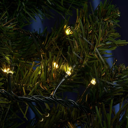 kemooie 500 LED Christmas Lights, 164FT 8 Lighting Mode with Memory Plug in Waterproof Christmas Lights Outdoor, for Birthday Christmas Tree Wedding Party Garden Balcony Decorations (Warm White)