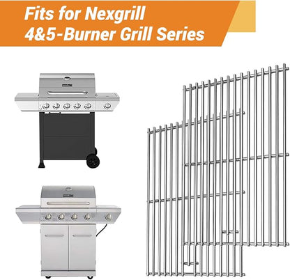17 Inch Stainless Steel Cooking Grates for Home Depot Nexgrill 720-0830H 720-0830D 720-0783E 720-0783C Gas Grill Replacement Parts Uniflame Gas Grills Cooking Grids 2 Pack