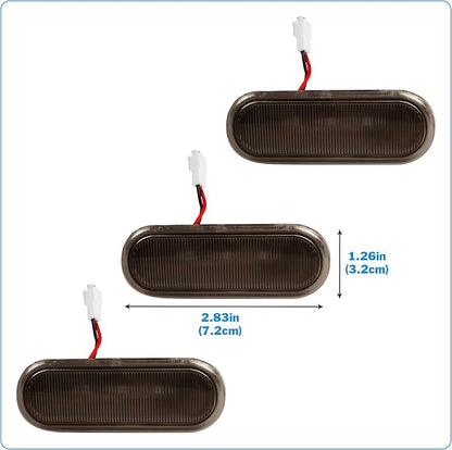 Front LED Grill Lights Compatible with Ford Bronco Accessories 2021 2022 2023 2024 2/4 Doors, Smoked Black