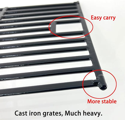 DC123 19 Inch Grill Grates Replacement for Jenn Air 720-0062 720-0062-lp 720-0337 720-0164, Brinkmann 810-8502-S 810-8501-S Grill, Nexgrill 720-0003, Charmglow 720-0234, Part # 115-8500-0