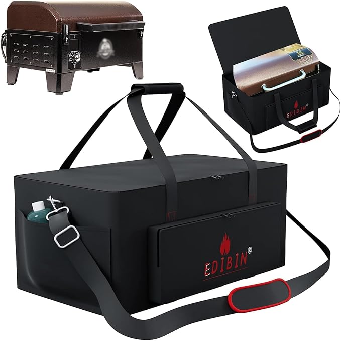 Grill Carry Bag for PIT BOSS 10697 TableTop Grill,Portable 600D Heavy Duty Weather Resistant Tabletop Grill Cover for Pitboss 10697 Table Top Wood Grill