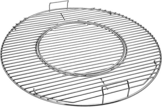 SHINESTAR Grill Grate for 22" Weber Charcoal Grills, Kettle, Performer, Master-Touch, Upgraded 8835 Gourmet BBQ System Hinged Cooking Grate, 21.5x21.5 Inch