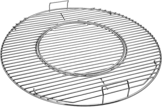 SHINESTAR Grill Grate for 22" Weber Charcoal Grills, Kettle, Performer, Master-Touch, Upgraded 8835 Gourmet BBQ System Hinged Cooking Grate, 21.5x21.5 Inch