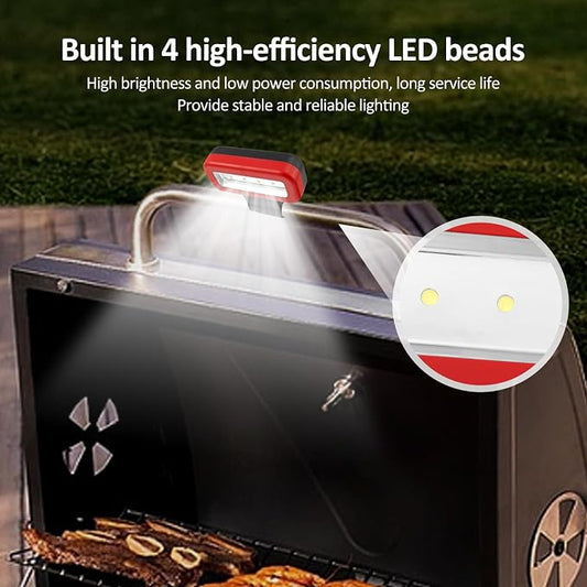 Grill Light, LED Grill Lights for Outdoor Grill, Super-Bright BBQ Light, 3 Adjustable Brightness Work Light for Camping Hiking, Waterproof Heat-Resistant Smoker BBQ Grilling Accessories Gifts for Men