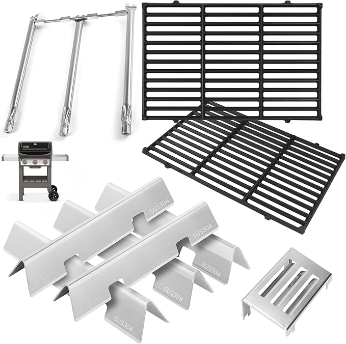Spirit 2 Grill Parts for Weber GS4 Spirit II 300 SER Replacement for Weber Grill Accessories 3400302 7636 67046 Flavorizer Bars, 67060 Heat Deflector, 7638 7856 7860 Grates, 67025 69787 Burner Tubes