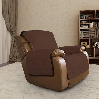 Easy-Going Reversible Couch Cover, Oversized Recliner, Coffee/Ivory | Machine Washable Slipcover For Dogs, Water Resistant Furniture Mat For Living Room, Non-Slip Sofa Cover, Pet Friendly