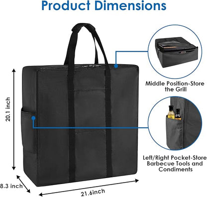 Tabletop Griddle Carry Bag, Portable Carry Bag for Blackstone E-Series 17 Inch Electric Tabletop Griddle, Water Resistant Gas Grill Carry Bag, BBQ Grill Griddle Carry Bag for Travel