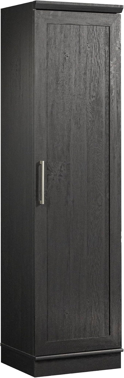Sauder HomePlus Kitchen Pantry Storage Cabinet Slim Single Door with Adjustable Shelves, Living Room Storage Cabinet, in Raven Oak