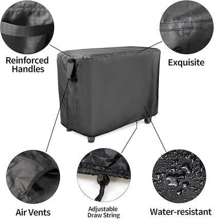 Outdoor Prep Table Cover for Expert Grill Outdoor Food Prep Cart, 46inch BBQ Grill Cart Cover Waterproof Buffet Grill Table Bar Tool Carts Covers - 46"Lx25"Wx40"H, Black