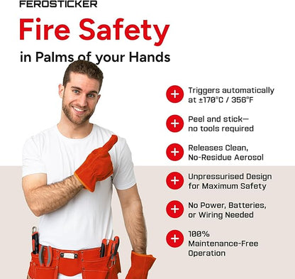 Small Automatic Fire Extinguisher – Non-Toxic, Compact & Maintenance-Free Household Fire Protection for Electric Boxes, Solar Generators, Vehicles, Lithium Batteries, Ship Cabins.