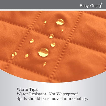 Easy-Going Reversible Couch Cover, 2 Cushion Sofa, Orange/Black | Oversized Loveseat Slipcover For Dogs, Water Resistant Mat, Living Room, Non-Slip Sofa Cover, Pet Friendly