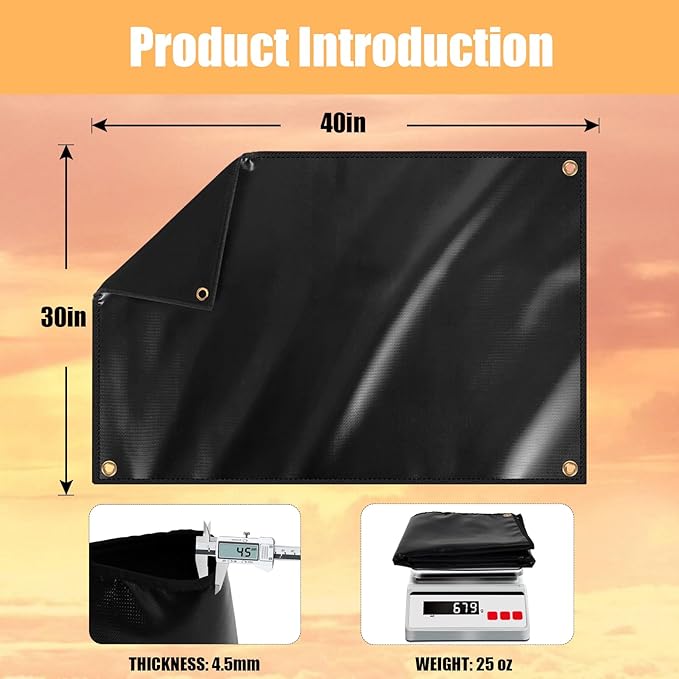 30 x 40in Grill Thermal Insulated Blanket for Winter Cooking,Smoker Insulation Blanket Heat Shield Carbon Felt Welding Blanket to Save Heat for Stove, Fireplace, Welders, Plumbers