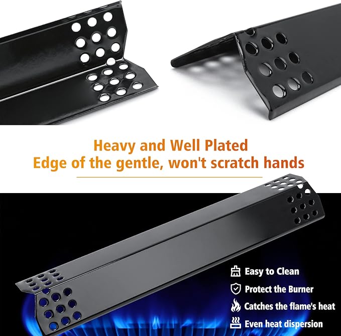Hisencn Grill Parts for Kitchen Aid 720-0954, 720-0954GA, 720-0733, 720-0733A, 720-0745D, 730-0733, 730-0733A, 730-0954GA, Heat Tent and Grill Burner Replacement Parts for Kitchen Aid 4 Burner Grill