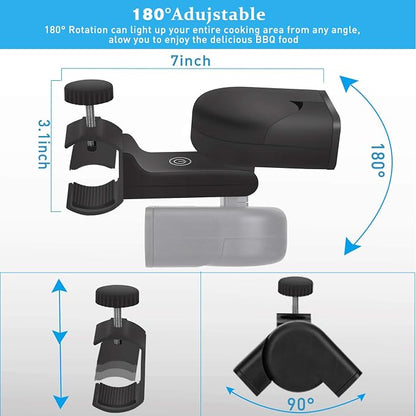 Barbecue Grill Light-Touch Switch 10 High-density LEDs BBQ Light-Heat Resistant Grilling Accessories Handle Mount Fits Round & Square Barbecue Grill-BBQ Light for Grilling Outdoor Cooking