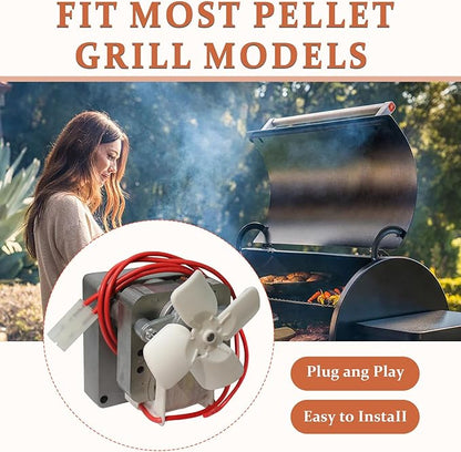 Replacement Auger Motor Parts， Compatible with Traeger, Pit Boss, Camp Chef Wood Pellet Grills Smokers, AC120V 60Hz 2 Pole Universal Feeding Gear，2.0RPM Auger Motor