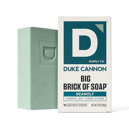 Duke Cannon Big Brick of Soap Variety Pack – Palomino, Seawolf & Sawtooth, Large 10 oz Triple Milled Men’s Bar Soap Set, Long-Lasting Body Soap Bundle
