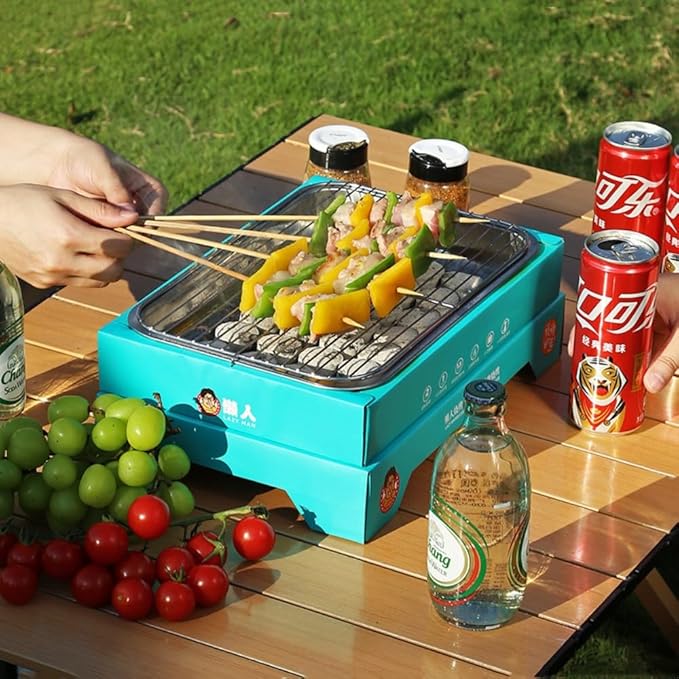 Disposable Charcoal Grill On，Portable，Easy To Light, Great for Camping, Gift for Christmas Xmas 1 piece