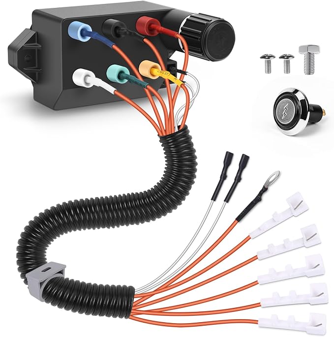 Uniflasy 67532 Grill Igniter Kit for Weber Genesis II 330/335 Repair Parts | For 2016+ E/S/SE/CSE trims; includes module, switch, 4 electrodes, wires and hardware. Check serial; not older Genesis or LX.