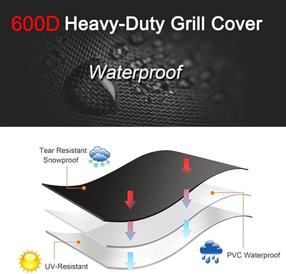 Grill Cover for Char Broil Bistro Pro Electric Grill Griddle, for Charbroil Bistro Pro Electric Grill & Griddle, 600D Waterproof All Weather Resistant Cover, CB1250073P4, Black