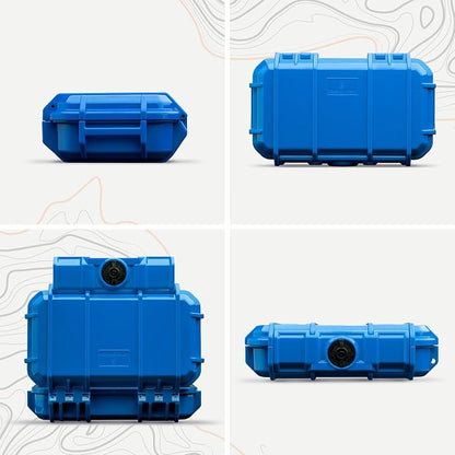 Evergreen 56 Dry Box - EDC Tough Protective Case USA Made for Organization of Cameras, Phones, Camping, Fishing, Hiking, Water Sports (Blue)