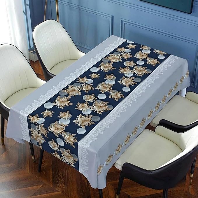 Heavy Duty Waterproof Vinyl Tablecloth, PVC Table Cover Heat Resistant for Kitchen Dining Outdoor Picnic BBQ Party, Easy Clean Cut to Size Rectangular Table Protector-55×78