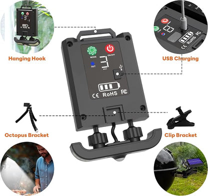 Grill Light for Blackstone Griddle & Weber Grill, Octopus Rechargeable Solar Powered BBQ LED Light with Motion Sensor for Outdoor, Grilling Accessories for Camping, Gifts for Men Husband Dad