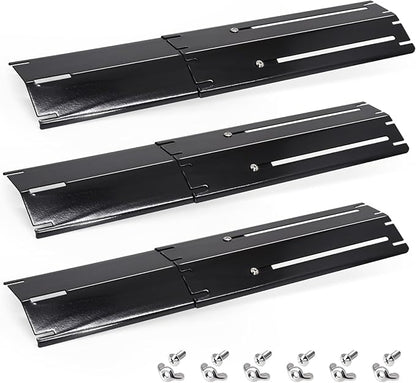 Adjustable Grill Heat Plates For Nexgrill, Dyna Glo, Charbroil, Brinkmann Grill Replacement Parts, Universal Heat Shield, Heat Tent, Burner Covers Guard, Heat Deflector, Heat Diffuser, Flame Tamer.