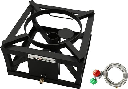 COOKAMP Propane Burner for Outdoor Cooking (Single Burner-Jet Burner)