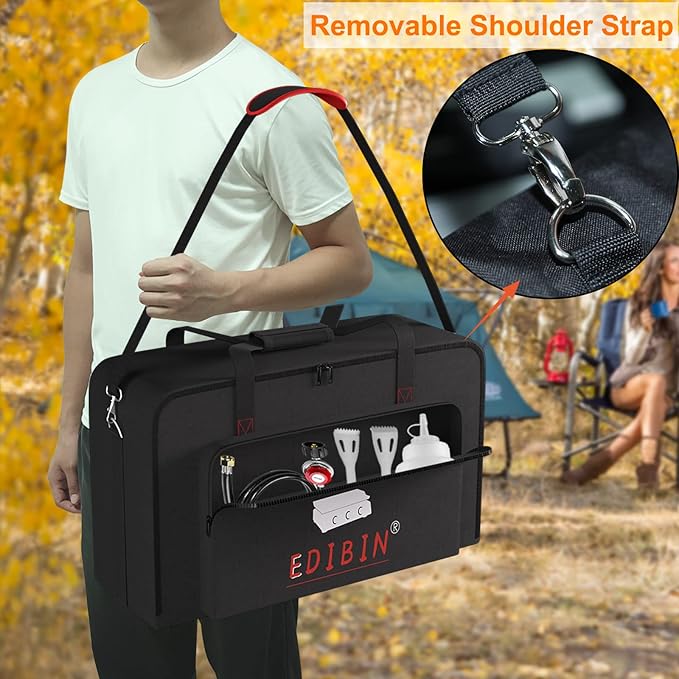 Portable Grill Carry Bag Compatible with Royal Gourmet PD1301R,Fit for Royal Gourmet PD1301S Portable 24-Inch 3-Burner Table Top Gas Grill Griddle with Cover