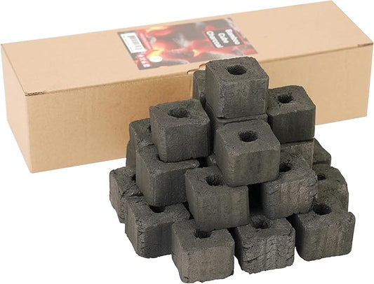 Bamboo Charcoal Grill Cubes, 28 pcs – 100% Natural, Eco-Friendly BBQ Fuel, High Heat (700℃) & Long Burn (5h)_2.2 lbs/1 kg Pack