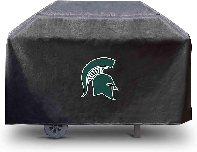 FANMATS 41200 Michigan State Rectangular Grill Cover - Fits 3 and 4 Burner Grills - 68in x 21in x 35in