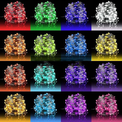 OMIKA LED Fairy Lights 33FT 100 LEDs Battery Operated String Light, Waterproof Multi Color Changing Fairy Lights with Remote for Indoor Outdoor Patio Wedding Party Xmas Bedroom Decoration