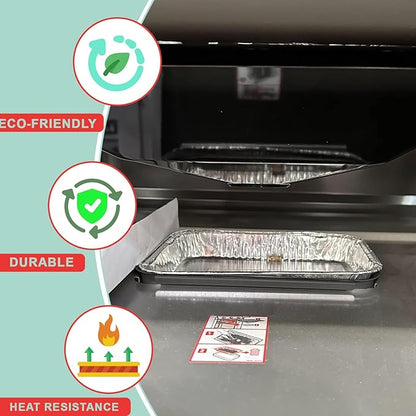 70379 Catch Pan & Drip Pan Liners for Weber Genesis II /II LX 400 & 600 Series, Grease Tray for Weber 400/600 Summit Series Smokefire Ex6 EpX6 Ex4 Gas Grill,with 10-Pack 6498 6417 Aluminum Foil Liners