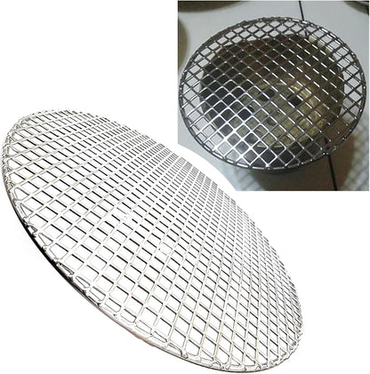 Eagles Round Grill Grates, 26.5cm/10" Heavyweight Cooking Rack Round BBQ Mesh 304 Stainless Steel Barbecue Grilling Grate Cross Wire Steaming Cooling Barbecue Rack/Carbon Baking Net/Grill/Pan Grate