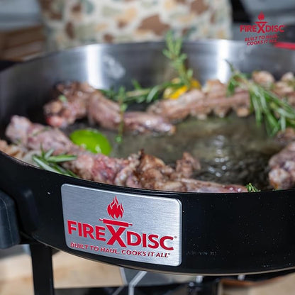FIREDISC 215 Limited Edition Ultra Portable Tabletop Propane Cooker in Jet Black TCGFD215B, 16.5-in. Plow Disc Camping Stove is an Ideal Portable Stove, Tailgate Grill, Propane Outdoor Cooking