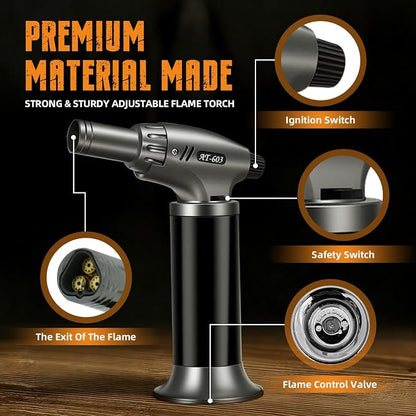 Birthday Gifts for Men Whiskey Smoker Kit Bourbon Cocktail with Torch-6 Flavors Wood Chips for Old Fashioned Drinks,House Warming,Unique for Men Him,Husband,Dad,Boyfriend(No Butane)