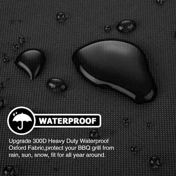 Grill Cover, 45-inch Heavy Duty Oxford Outside Waterproof Grill Covers, Dust-Proof Windproof UV Resistant BBQ Gas Cover Fit Most Brands Char Broil, Weber, Brinkmann, Holland