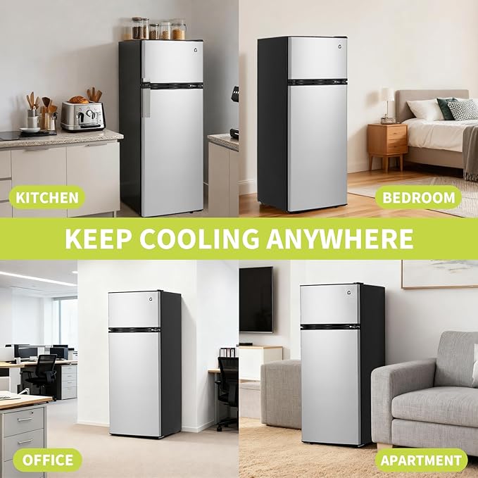 PioneerWorks 4.5 Cu. Ft. Compact Refrigerator | Single Door Mini Fridge with Energy-Efficient & Quiet Operation | for Dorm, Office, Bedroom, Kitchen, Bar Use with Adjustable Shelves