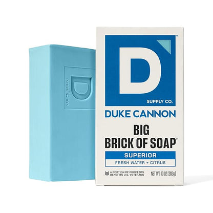 Duke Cannon Big Brick of Soap for Men 3 Pack – Midway, Superior & Tropic Drift – Large 10 oz Triple-Milled Bar Soap – Long-Lasting Masculine Body Soap Variety Set