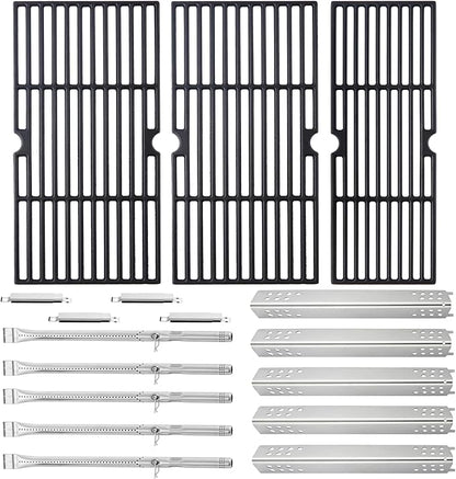 Charbrofire 463347518 463347519 Grill Replacement Parts for Charbroil Grill Grates Heat Plates 5 Burner 4633730139 463373319 463335517 463342119 G470-5200-W1 G470-0004-W1A G321-4C00-W1