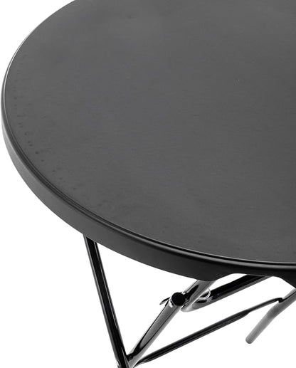 BTEXPERT Set of 10, Black 2.63 Foot Round Plastic Bar Height Folding Cocktail Table Commercial Portable for Banquet Dining Wedding Party Coffee Events Home Kitchen Indoor Outdoor