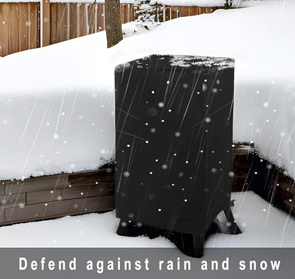 NetttyPro Electric Smoker Cover for Outside Masterbuilt Smoker 30 inch, Outdoor Waterproof Heavy Duty Square Vertical Small Grill Cover, 19" W x 18" D x 33" H, Black