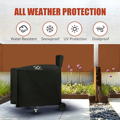 Z GRILLS Pellet Grill Cover 54 Inch | Official Genuine | Upgraded 600D Polyester Fabric, Heavy Duty, Waterproof, Weather Resistant Full Length Grill Cover for 700 Series Pellet Smoker