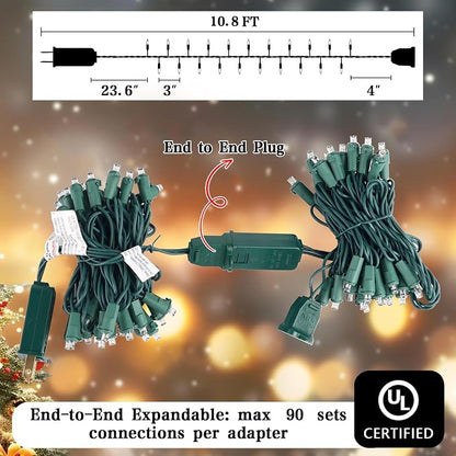 Heyworld Slow Twinkle Christmas Lights, 35 LED 10ft UL Certified Soft String Lights, 5mm Waterproof Fairy Glow for Indoor/Outdoor Christmas, Wedding, Garden Decor