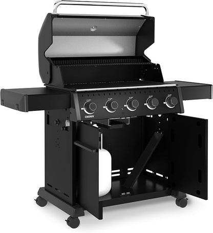 Broil King 866154 Crown 520 Shadow 5-Burner Propane Gas Grill in Black
