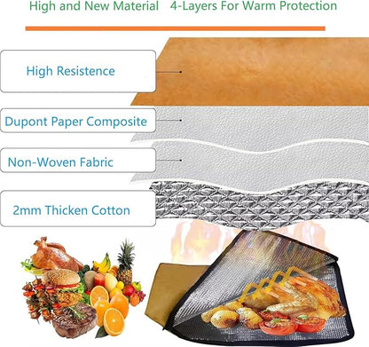 NiceGo BBQ Meat Blanket, Insulated Brisket Resting Bag for Turkey, Pork Shoulder & Beef, 15x21x7 Inch, 5-Layer Insulation, Washable Oxford Cloth (Bag)